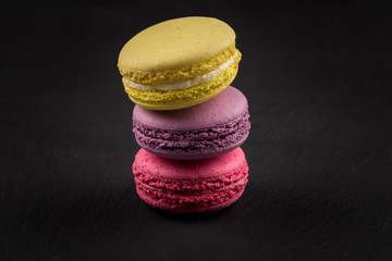 Tasty colorful macaroons