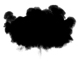 3D illustration of explosion cloud silhouette