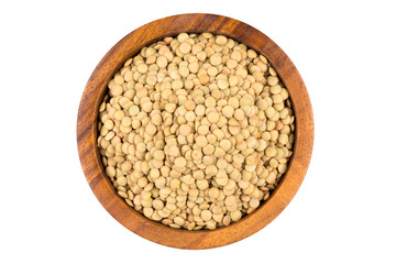 French green lentils in bowl