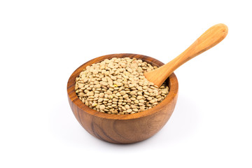 French green lentils in bowl