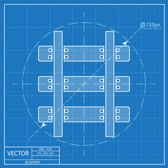 Blueprint icon of railroad