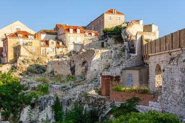 Fototapeta na wymiar Dubrovnik inner ruins