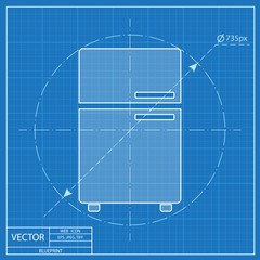 Blueprint icon of fridge