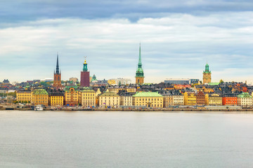 Fototapeta premium Panorama of the Old Town (Gamla Stan) in Stockholm, Sweden