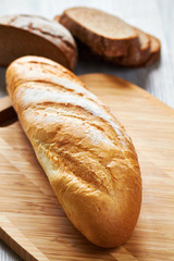 Loaf of floured bread