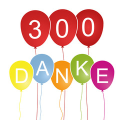 300 Danke - Luftballons