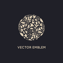 Luxury beauty spa concepts - natural badge for cosmetics