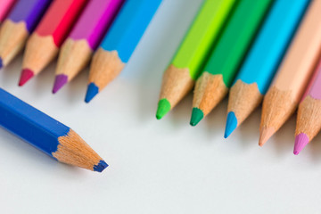 Fototapeta premium Colorful pencils with broken tip