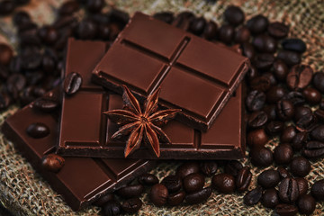 Coffee, chocolate and star anise
