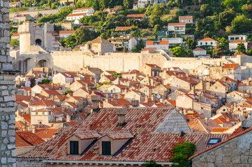 Dubrovnik old city rooftops