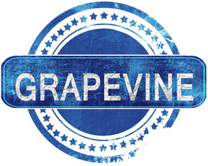 grapeville grunge blue stamp. Isolated on white.