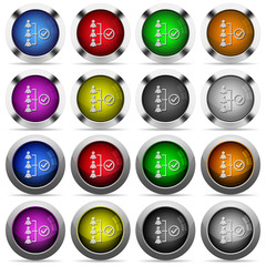 Successful teamwork button set