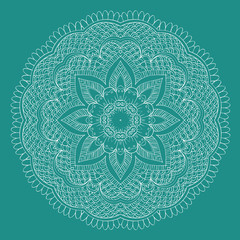 Abstract floral circular mandala.
