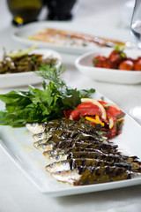 horse mackerel on the plate