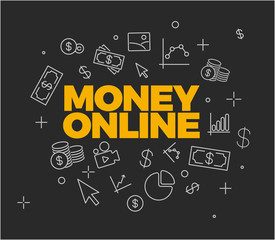 Fototapeta na wymiar Online money concept