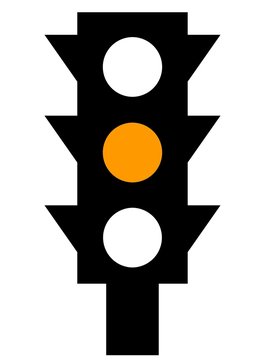 Feu de circulation orange