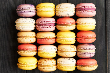French delicious dessert macaroons