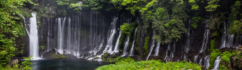 Tuinposter The beautiful Shiraito Falls, Fujinomiya, Shizuoka, Japan © akulamatiau
