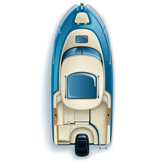 lightweight single-engine boat