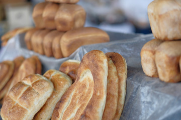 Traditional bread at market