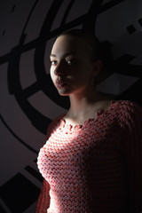 Portrait of beautiful young woman