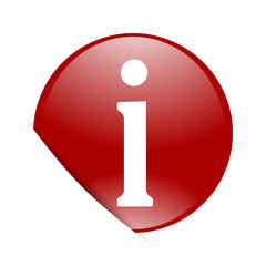 information red circle glossy web icon