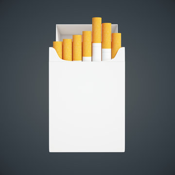 Cigarette pack on dark