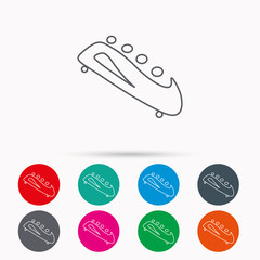Bobsleigh icon. Four-seated bobsled sign.