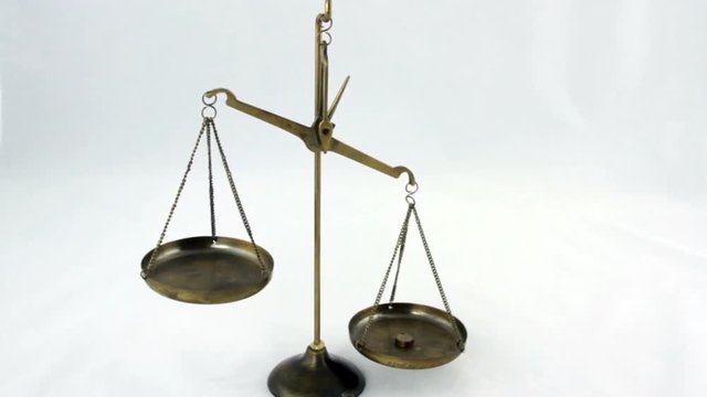 Balancing scales with weights added to both sides.