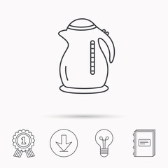 Kettle icon. Kitchen teapot sign.