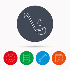 Obraz premium Soup ladle icon. Kitchen spoon sign.