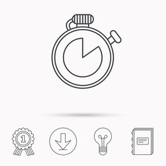 Timer icon. Stopwatch sign.