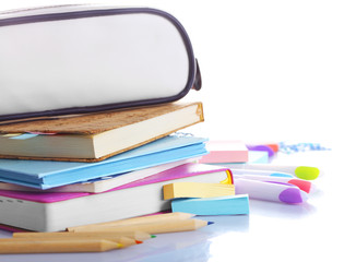 Set of new stationery isolated on white