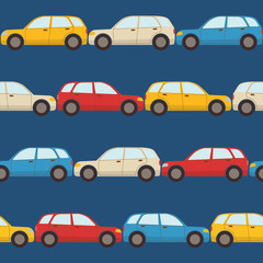Fototapeta na wymiar Seamless pattern with cars