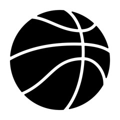 Professional basketball or street basketball flat icon for apps and websites 