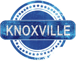 knoxville grunge blue stamp. Isolated on white.