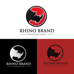 Rhino logo template.Animal logo