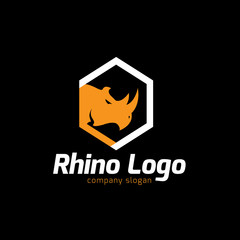Rhino logo template.Animal logo