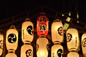 Lanterns of Gion festival, Kyoto July.