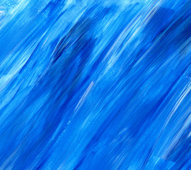 Blue Abstract acrylic texture background. Hand paint brush texture, acrylic textured backdrop. Dynamic Brush Stroke. Art Abstract Space for Text