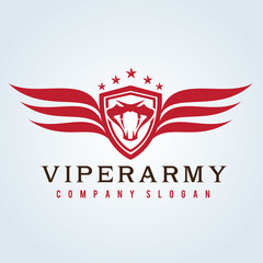 Fototapeta premium Viper logo. Snake emblem. Snake logo
