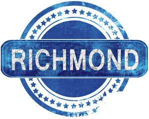 richmond grunge blue stamp. Isolated on white.