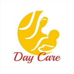 Baby day care and love logo template