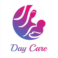 Baby day care and love logo template