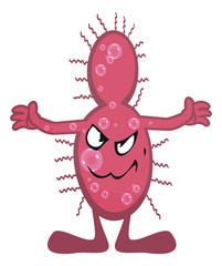 bacteria and germ characters - vector