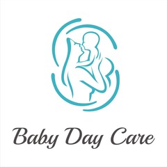 Baby day care and love logo template