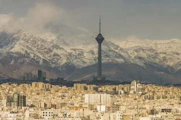 Dekokissen Teheraner Skyline der Stadt © Emanuele Mazzoni