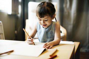 Offspring Toddler Adolescene Cheerful Girl Happy Concept