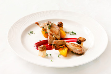 quail with berry sauce