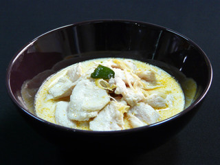 thai food - tom kha gai - thai chicken coconut soup